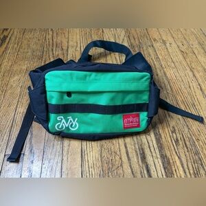Mens Manhattan Portage Green Crossbody Bag Fanny Pack Hip Sack Sports Bicyclist